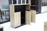 Simple Design Wooden Office Filing Cabinet 3 Doors Office Cabinet Storage Cabinet - Color