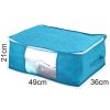 Storage Pouch Foldable Large Capacity Non-Woven Fabric Home Storage Pouch for Home - Blue