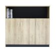 Simple Design Wooden Office Filing Cabinet 3 Doors Office Cabinet Storage Cabinet - Color