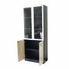 Factory Price New Wood Design The Wooden Bookshelf Executive Storage Office Filing Cabinet with Glass Door - Apricot