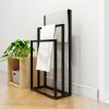 Metal Freestanding Towel Rack 3 Tiers Hand Towel Holder Organizer for Bathroom Accessories, Black - 1